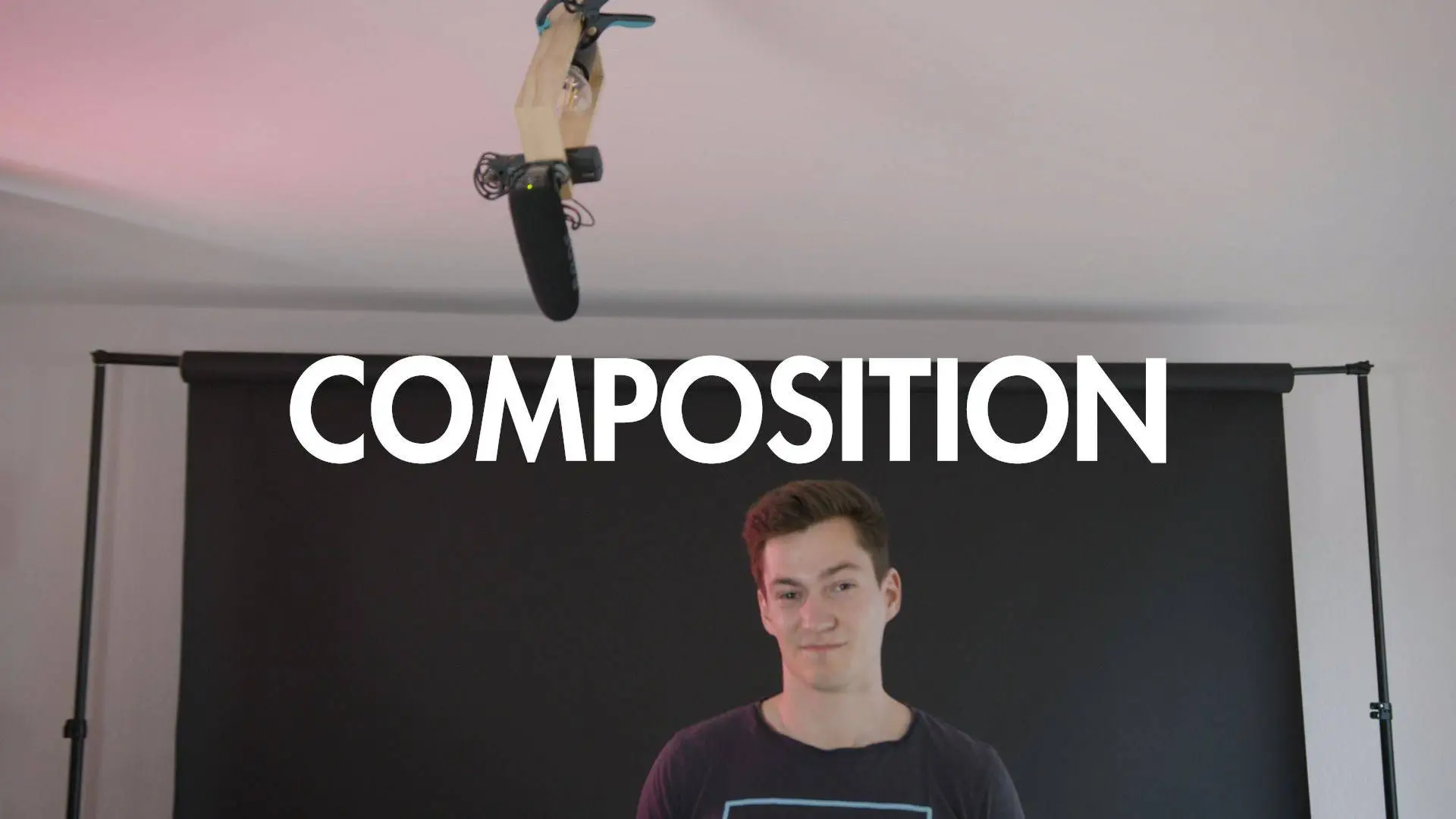 Composition in your hand through a monitor