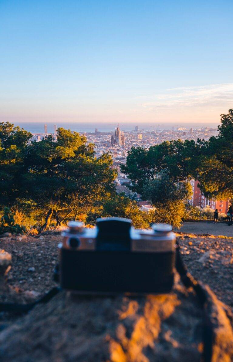 Sunset over Barcelona from Parque del Guinardo