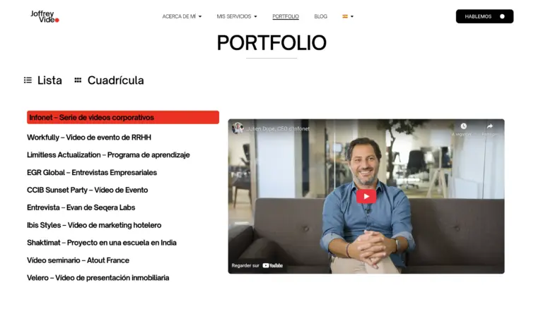 Portfolio Videografo y editor de video en Barcelona