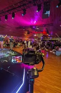 Behind the scenes gimbal recording at event