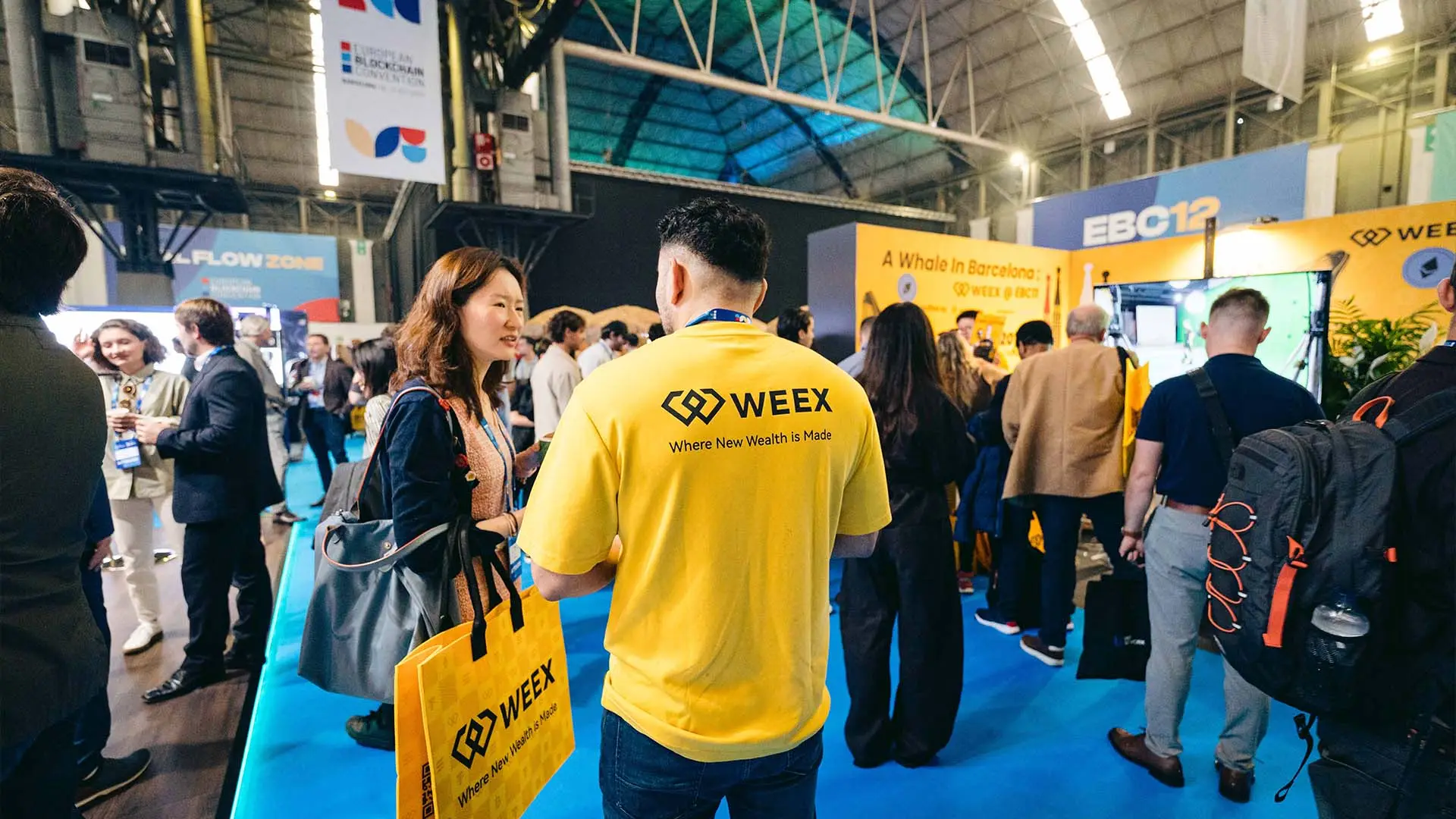 WEEX booth at ECB convention in Barcelona